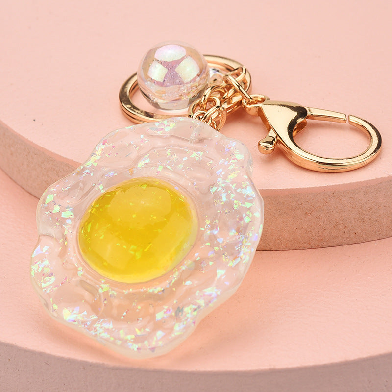 Llavero de huevo con cristal de cristal acrílico al por mayor